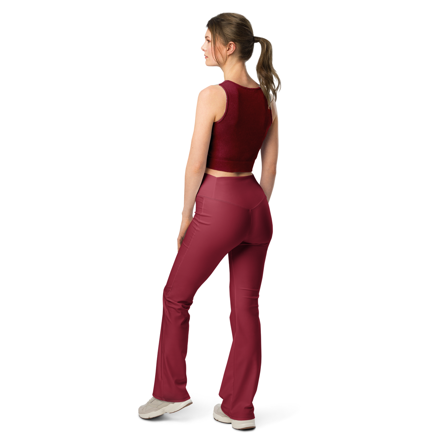 Flare leggings - Burgundyn punainen