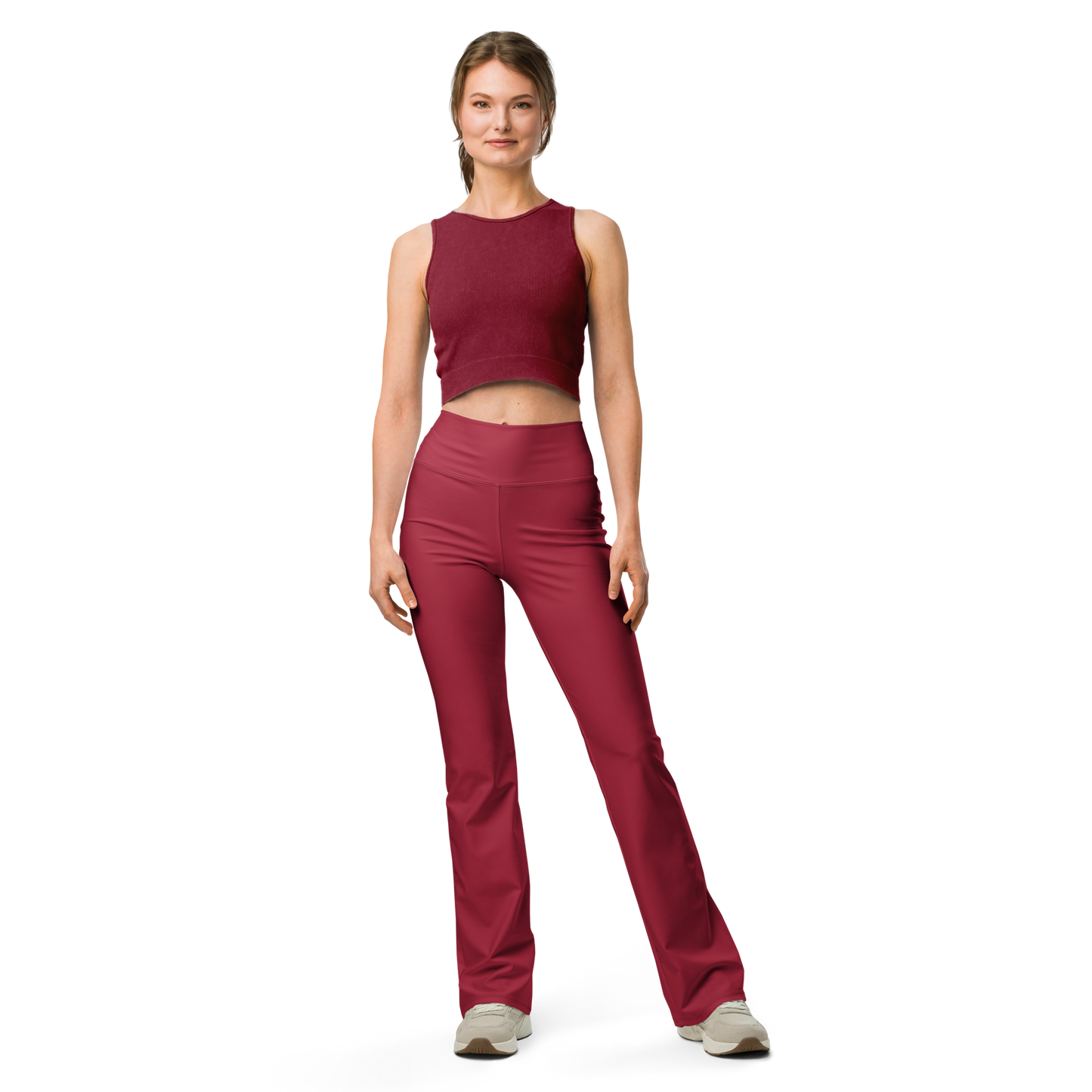 Flare leggings - Burgundyn punainen