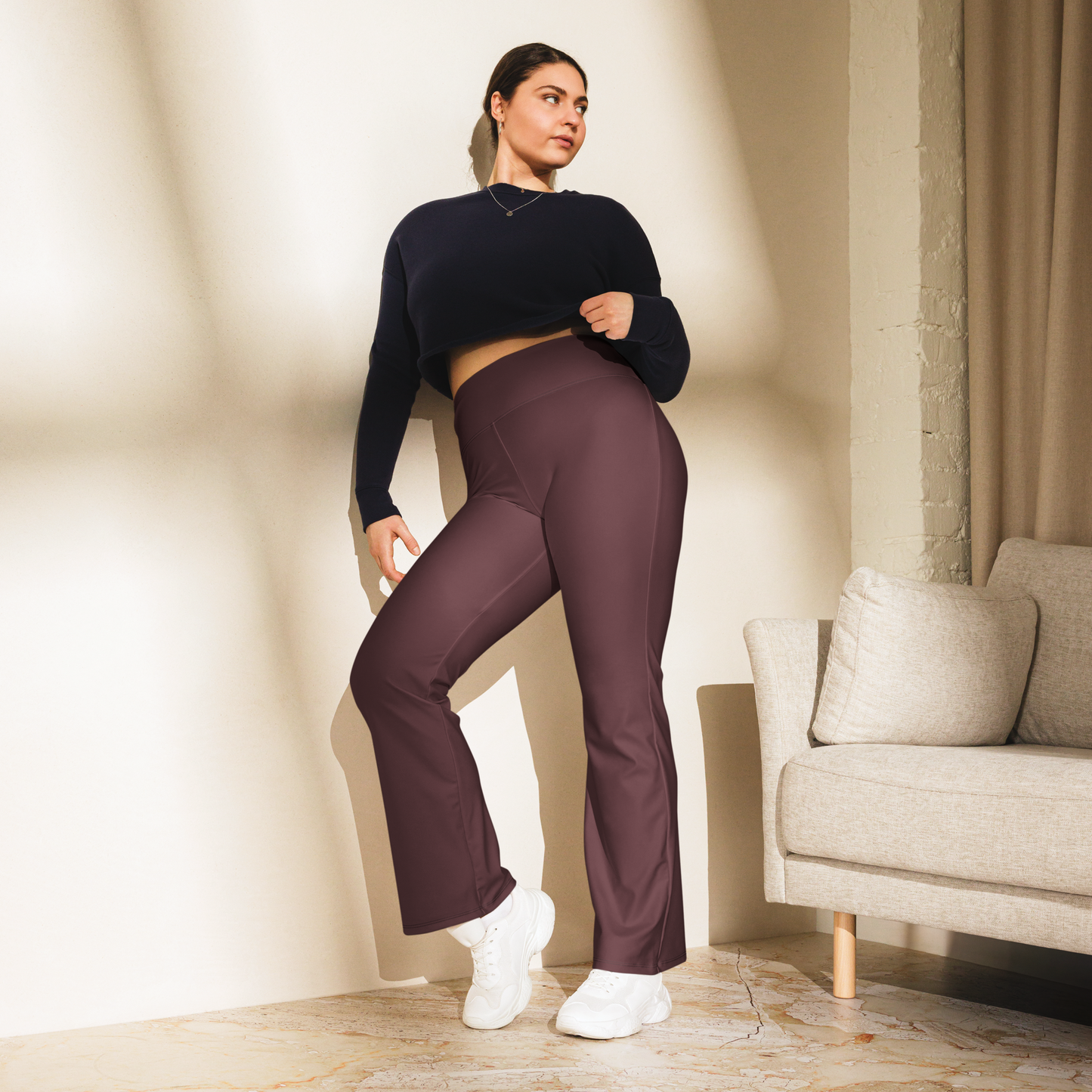 Flare leggings - Cabernet