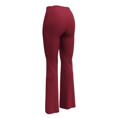 Flare leggings - Burgundyn punainen