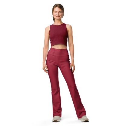 Flare leggings - Burgundyn punainen