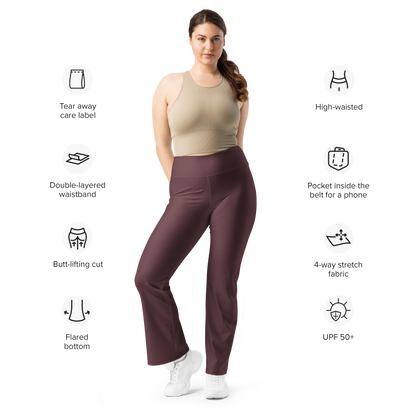 Flare leggings - Cabernet